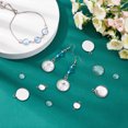 thumbnail image 5 of DIY Flat Round Pendant Making Kits Including 304 Stainless Steel Cabochons Pendants Connectors Settings Stainless Steel Color Settings: 60pcs/box, 5 of 6