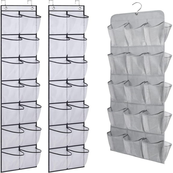 Hanging Shoe Organizer for Closet Set Cruise Ship Essential Large Pockets with Rotating Hanger