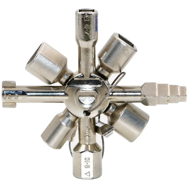 Llave de utilidad de servicio 10 en 1 Llave cruzada universal Llaves de fontanero Triángulo para purga de gabinetes de medidor eléctrico de gas Sailing Electrónica