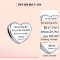 thumbnail image 2 of ROSIANNA 925 Sterling Silver Charm for Bracelets Christian Bible Qutoes Heart Charm Women Bracelet Charm, Joshua 1:9, 2 of 5