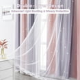 thumbnail image 2 of CshidWorld Blackout Cortinas para Niñas, Recámara Infantil, Cortinas de Doble Capa con Estrellas Coloridas para Habitación de Niñas, Decoración Del Hogar, 52''x 84'', 2 Paneles, 2 of 9