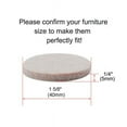 thumbnail image 2 of Fulier 20pcs Round Non-slip Felt Furniture Pads 1 5/8" Floor Protector for Chair Legs Feet Beige, 2 of 7
