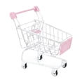 thumbnail image 1 of Carrito de compras de juguete, carrito de supermercado pequeño para niños de 3 años en adelante, juguetes de almacenamiento. Blanco, 1 of 9