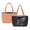 American Flag Eagle, variant on Hummingbird Peony Print Reversible Quilted Shoulder Bag – Women's 2-in-1 Handbag, Large Tote for 15" Laptop, Water Bottle, Lightweight for Daily, Orange