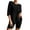 Black, variant on Tbopshirt Women's 2 Piece Outfits Women's Summer Casual Comfortable Loose Version Crewneck Suit Two-Piece Set Wide Leg Pants