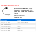 thumbnail image 2 of Engine Crankshaft Position Sensor Connector - Compatible with 1993 - 1995, 1998 - 2006, 2008 - 2019 Ford Taurus 1994 1999 2000 2001 2002 2003 2004 2005 2009 2010 2011 2012, 2 of 2