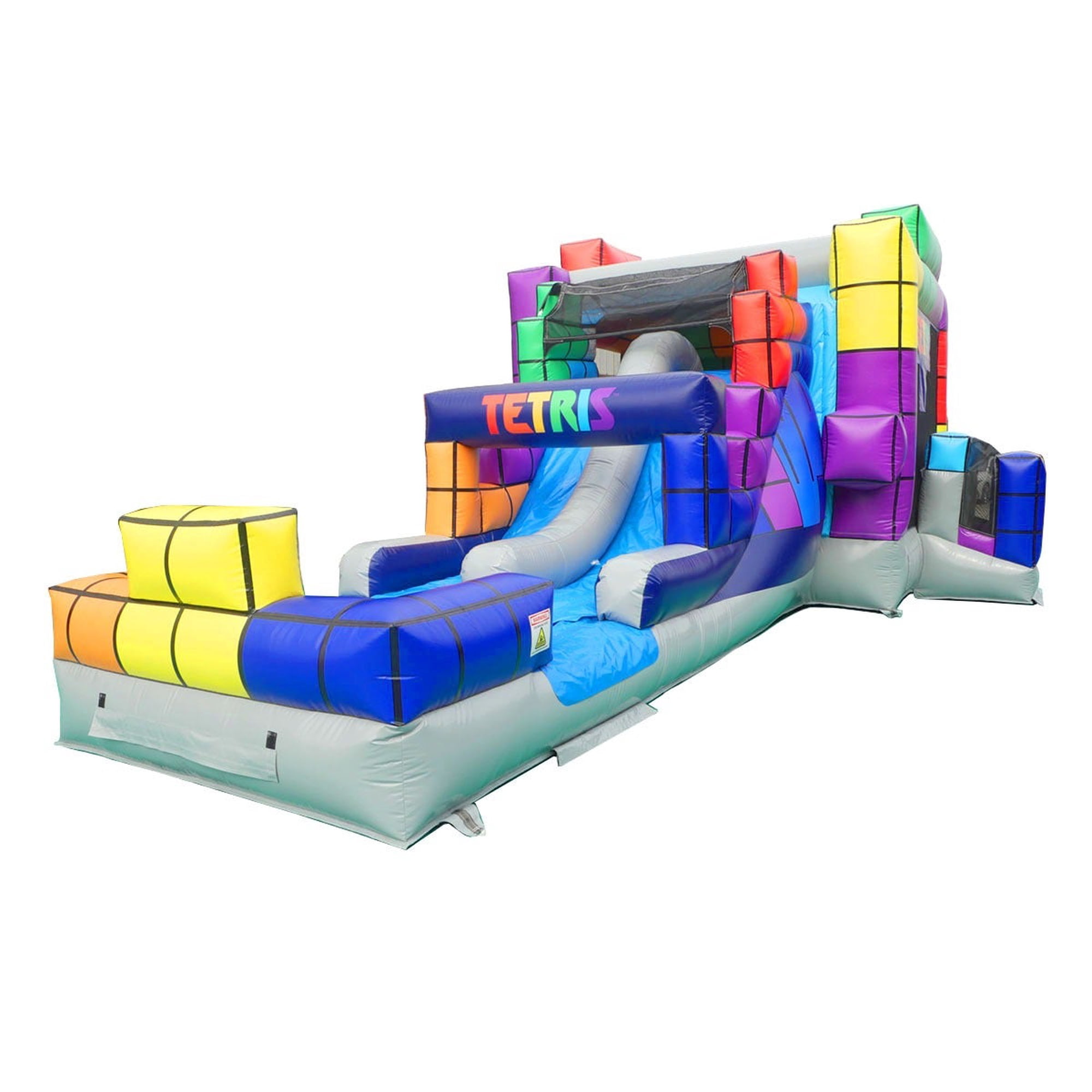 TentandTable Official Tetris™ Inflatable Bounce House with Double Water Slides, Commercial Grade Bouncy Jump Castle with Blower, 32x16x15.5