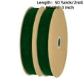 thumbnail image 6 of 2 Roll Forest Green Velvet Ribbon 1 Inch x 25 Yards/roll For Christmas Ribbons Bows for Choker Cake Beaded String Hair Bows Gift Tags Gift Wrapping Christmas Tree Wreath, 6 of 7