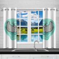 thumbnail image 2 of MKHERT Hippopotamus In The River Window Curtain Kitchen Curtains Window Treatments 26x39 inch,Set of 2, 2 of 2