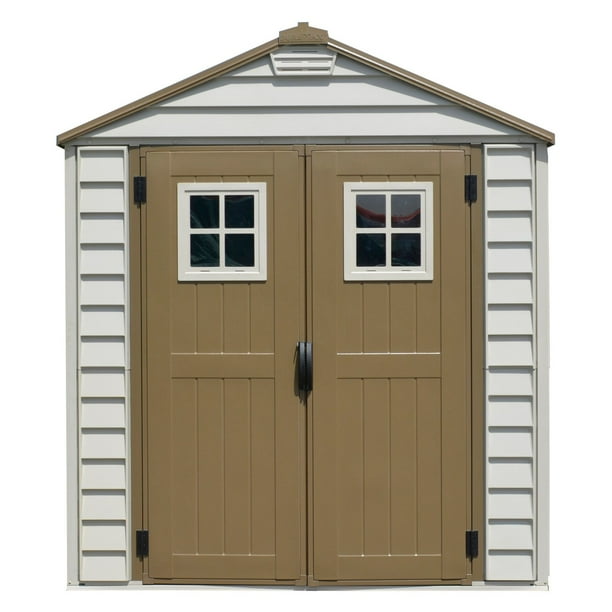 Duramax StoreMax 7ft. x 7ft. Vinyl Shed with Foundation