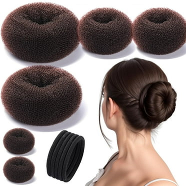 6 Pack Donut Hair Bun Maker Set, Hair Bun Shaper Set Hair Donuts For Buns, Hair Accessories For Girls