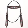thumbnail image 2 of Comfytack Western Horse Floral Hand Painted Genuine Leather Headstall, 2 of 4