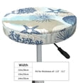 thumbnail image 4 of Kll Algae Corals And Seashells Round Bar Chair Cushion Cover 12 Inch,Bar Stool Protector With Elastic, Soft Washable, 4 of 7