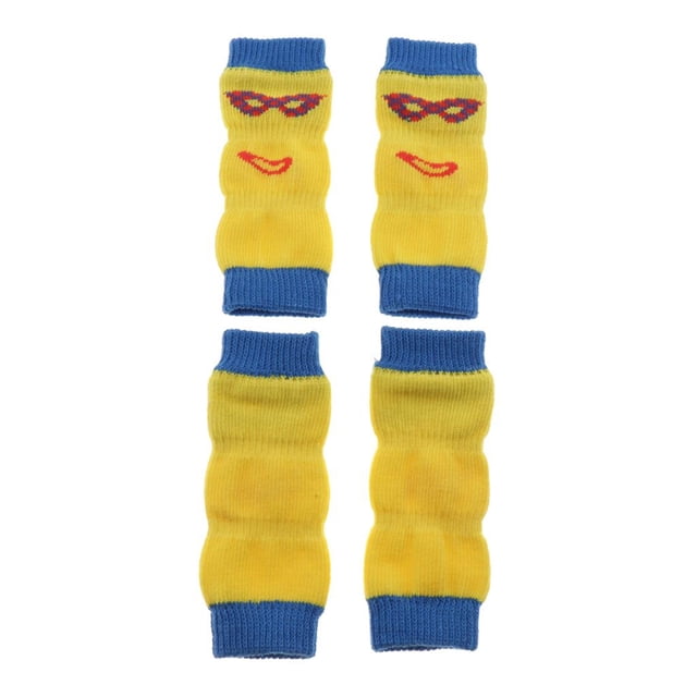 4 Unidad Calcetines Perro Cálido Accesorios de Doemsticos Resistente Duradero - Amarillo + azul, SG Colco Calcetines de mascotas para perros