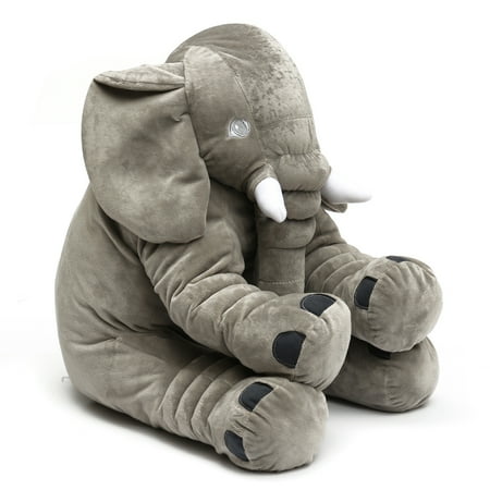 50cm X 45cm Grey Large Elephant Long Nose Pillows Baby Lumbar