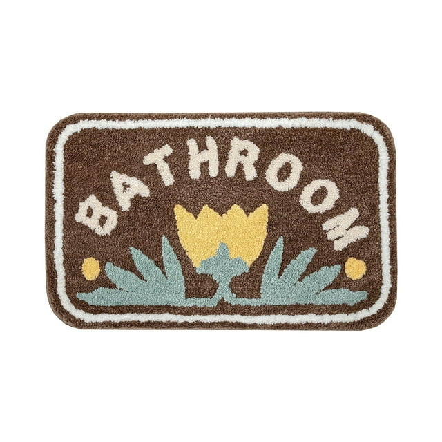 Brown Soft Bedroom Carpet Thickened Plush Small Area Rug Non-Slip Bathroom Mat For Indoor Use Machine Washable Brown 15.74 X 23.62 Inches