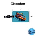 thumbnail image 3 of Jet Ski Water Sport Faux Leather Travel Luggage Tag, 3 of 7