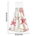 thumbnail image 6 of Yayeee Kitchen Hanging Hand Towels Set of 2 with Loop Bathroom Absorbent Tie Towel, Brown Starfish, 6 of 7