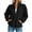 Black, variant on Womens Corduroy Half Zip Pullover Sweatshirt Stand Collar Long Sleeve Loose Fit Casual Top with Pockets for Fall Fashion Everyday Wear