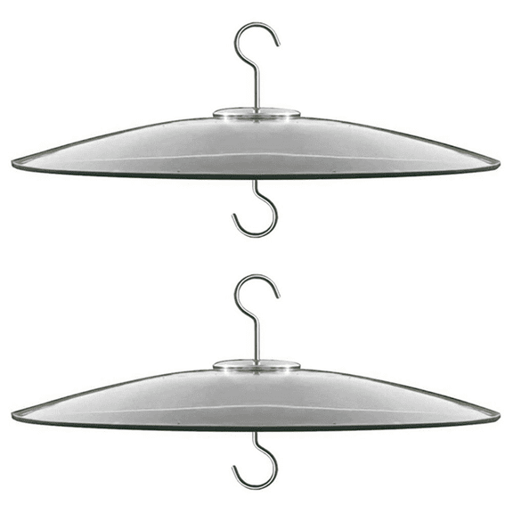 New Arrivals 2X Glass Squirrel Baffle for Bird Feeders Pole - Shepherd Hooks/Post Hanging Clear 13Inch Large