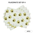 thumbnail image 2 of Placemats Set Of 4 / 6, Avocado Of A Hear Placemats For Dining Table Indoor/Outdoors Heat Resistant Washable Placemats 18" X 12", 2 of 8