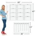 thumbnail image 2 of Excello Global Products Giant Dry Erase Laminated Calendar for Wall Yearly Monthly 40"x60" - GPP-0030, 2 of 5