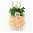 thumbnail image 1 of Decoración de glicina de 6 hojas simuladas, flor de seda Artificial, vid de interior, adorno de glicina para el hogar, Color champán, 1 of 8