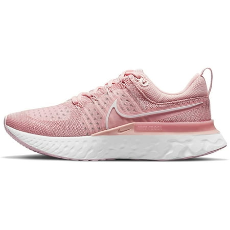 Nike React Infinity Run Flyknit 2 Womens Casual Running Shoe 6 Pink Glaze/White-pink Foam