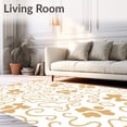thumbnail image 2 of ODIKA 5'x7' Machine Washable Non-Slip Area Rug, Paw Trail Mosaic with Subtle Paws and Flowing Motifs High Traffic Rug, Beige, 573815, 2 of 7