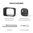 thumbnail image 5 of Silicone Protective Case for Insta360 Go Ultra, 4-in-1 Set Silicone Camera Body Sleeve/Lens Cover/Lost-Proof Rope/Lanyard Full Protective Case with Lens Cap for Go Ultra, 5 of 8