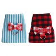 thumbnail image 3 of Animals Chest Strap,  Strap Animals Traction Rope, 3 Sizes Red Grid + Blue Stripes 2 Pieces Small Animals Traction Rope Chest Strap For Pet Cat, 3 of 8