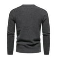 thumbnail image 4 of jsaierl Mens Sweater Cable Knit Crew Neck Solid Slim Top Shirt Long Sleeve Fall and Winter Warm Pullover Sweater, 4 of 4