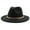 Black, variant on SPRING PARK Autumn Winter Men Women Ethnic Felt Fedora Hat Wide Brim Hats with Chain Belt Buckle