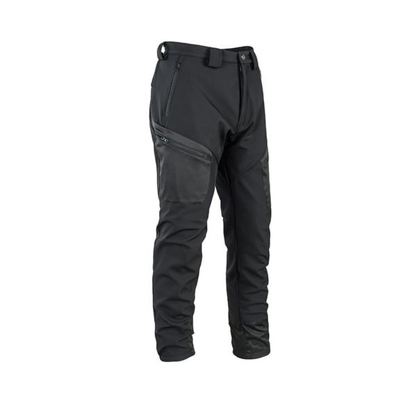 Lovzfmll Men's Fashion Insulated Technical Cargo Pants, Windproof, Abrasion-Resistant, Multiple Pockets for Winter Black, L