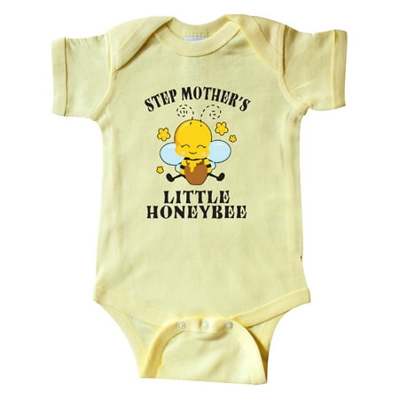 

Inktastic Cute Bee Step Mother s Little Honeybee with Stars Gift Baby Boy or Baby Girl Bodysuit
