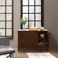 thumbnail image 3 of Tina's Home 45" Sideboard Buffet with 3 Wooden Doors for Living Room Entryway Bedroom Walnut, 3 of 9