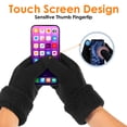 thumbnail image 5 of REDESS Winter Warm Mittens for Women, Thick Knitted Warm Soft Lining Mittens Cold Weather,Black, 5 of 7