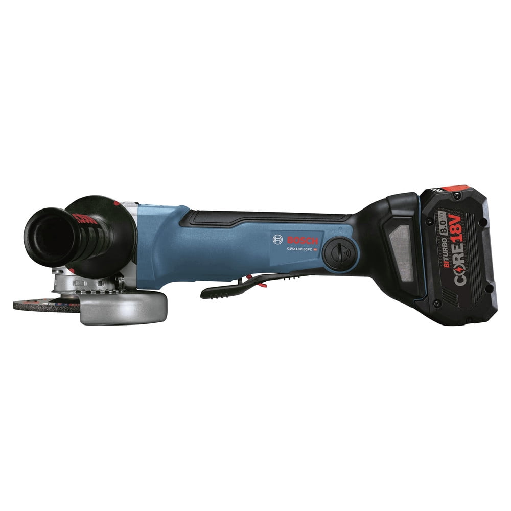 Restored Bosch GWX18V-50PCB14-RT 18V X-LOCK Brushless Lithium-Ion 4-1/2 - 5 in. Cordless Angle Grinder Kit 8 Ah (Refurbished)