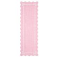 thumbnail image 4 of GlowSol 2'x6' Scalloped Bow Border Area Rug, Modern Solid Washable Rug with Non Slip TPR Backing, Stain Resistant Low Pile Indoor Carpet Mat for Bedroom Hallway Nursery Decor, Pink, 4 of 7