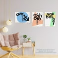 thumbnail image 3 of Pack of 3 Scottish Slang Words Typography Awrite Pal Och Aye Nae Bother Geometric Bright Pastel Colour Unframed Wall Art Living Room Prints Set, 3 of 5