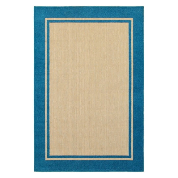 Avalon Home Catalina Color Bordered Indoor/Outdoor Mixed Pile Area Rug