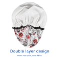 thumbnail image 4 of Shower Caps,Pioneer Flower Floral Print Pattern Waterproof Shower Cap for Women 4 Pieces,Double Reusable Hair Cover for Shower PEVA Elastic Stretch Hem, 4 of 7