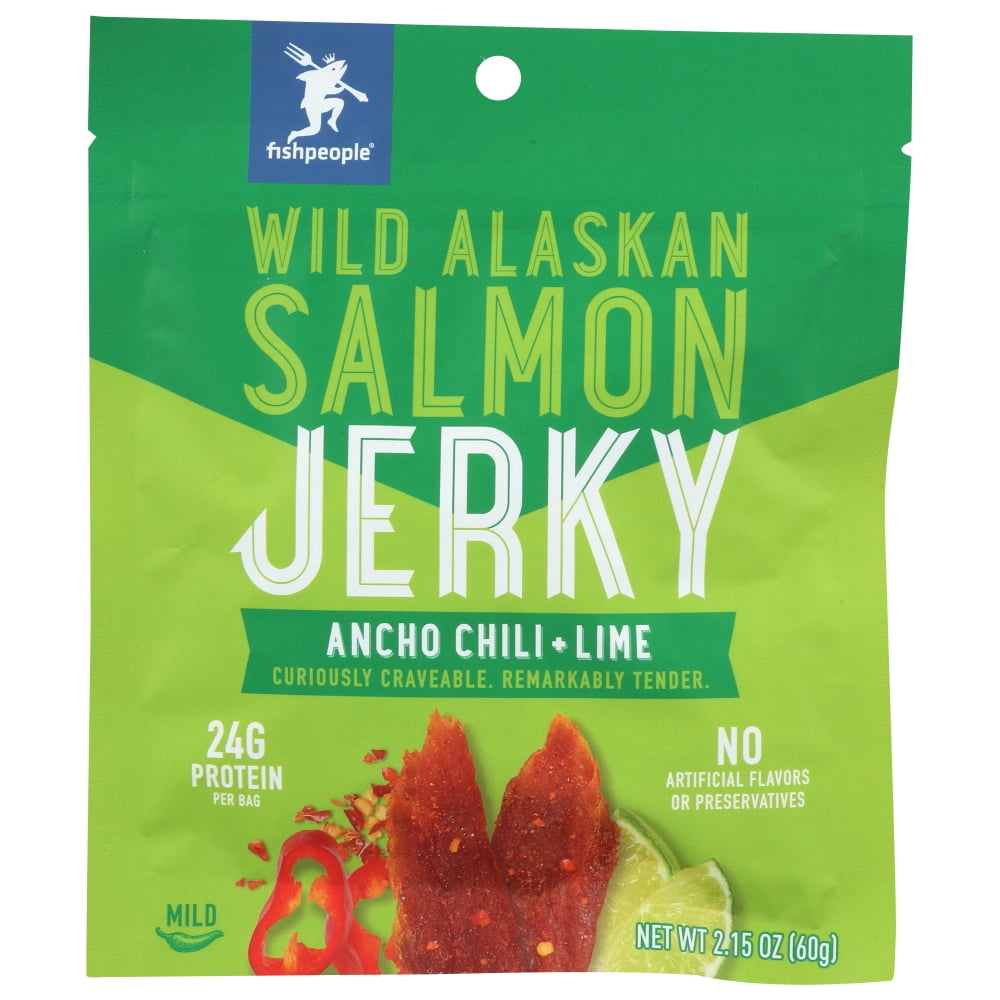 Fishpeople Wild Alaskan Salmon Jerky, Ancho Chili + Lime, 2.15 oz