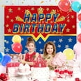 thumbnail image 3 of Superher0 Women Birthday Party Decoration Supplies, 8x4ft Hero Red and Blue Photo Booth Backdrop Banner, Kids Girl Baby Shower Birthday Party Photography Background, 3 of 5