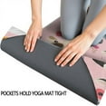 thumbnail image 3 of French Bulldog Dog Pattern with Pioneer Flower Hot Yoga Mat Towel Non Slip for Hot Yoga - Quick-Drying Yoga Mat Cover with 4 Corner Pockets with Travel Bag - Hot Yoga Towel Non Slip 70"x26", 3 of 6