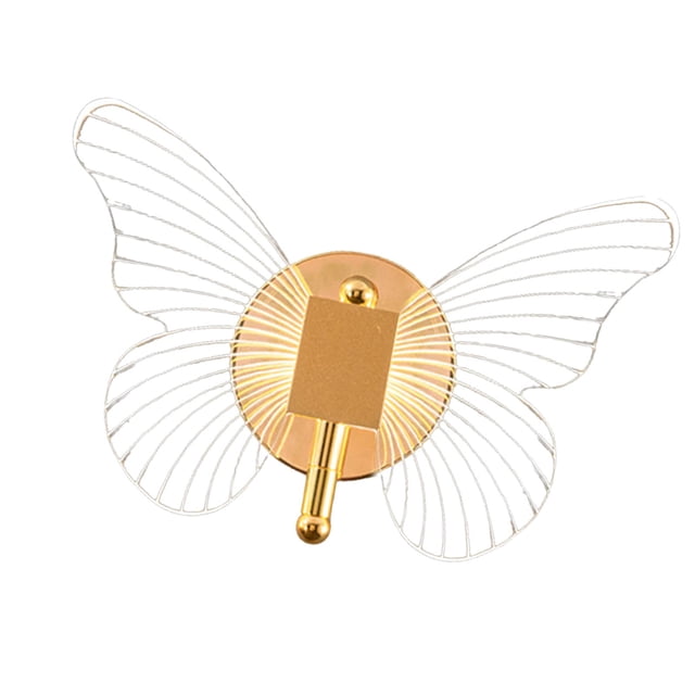 Lámpara de pared LED de mariposa dorada Iluminación moderna de montaje en Los 25x16cm Gloria lámpara de pared