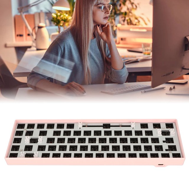 Kit De Bricolaje De Teclado Mecánico De 68 Teclas, RGB 5V DC Inalámbrico 2.4G Tipo C Con Cable 3.0 5.0, Interruptor De Intercambio En Caliente, Para IOS