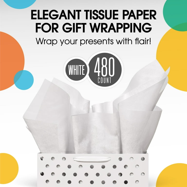 3 Otters Tissue Paper, 75 Sheets 20x28 Inches Bleeding Gift Wrap Bulk Premium Quality Tissue Gift Wrapping Paper