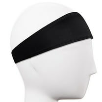 Prolriy Bandana Headbands for Women Hair Head Band Sweatband Headband Stretch Mens Wrap Elastic Sports Men Thin Hair Accessories for Women Black One Size