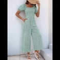 thumbnail image 4 of Mono de Verano 2025 para Mujer, Estilo Floral, Informal, Holgado, con Pierna y Corta. Verde S, 4 of 10